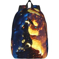 Fashion Pokemon Backpack Mochilas Adjustable Strap For Work Zipper Closure Rucksack