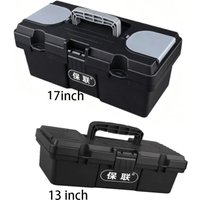 13/17 Inch Multifunctional Abs Plastic Portable Tool Box with Handle, Portable Tool Organizer, Suitable for Automotive and Household Use