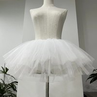 White Puffy Tulle Lolita Underskirt Women Cosplay Ballgown Kids Bridal Boneless Petticoats Tutu Dress 1pc
