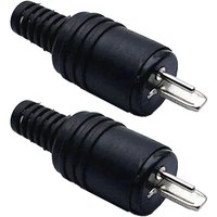 2Pcs Male Speaker Tools Power Signal Audio Black Adapter Mini Accessories DIN Plug Screw Terminals 2 Pin Connector‘