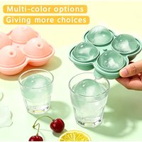 Large Silicone Ice Cube Trays Easy-Release No Leakage Round Ball Ice Cube Sphere Tray For Whiskey Cocktails Parties Juice Drink