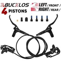 AliExpress BUCKLOS 4 Pistons MTB Hydraulic Brake 850/1630mm Front Rear Bicycle Disc Brake E-Bike Mountain Bike Hydraulic Brake Bicycle Part