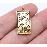 10pcs 26x13mm 2 Colors Antique Silver Color Antique Gold Color Tarot Fortune Charms Handmade Jewelry Making Accessories