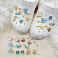 18pcs Ocean-Themed Shoe Charm Set | Shoe Accessories in Shell, Starfish, Fish DIY Detachable Beach Bag and Shoe Accessories