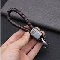 Hand-Woven Key Ring Leather Car KeyChain Men Women Rope Key Chain Waist Keyring Charm Key Holder Gift Jewelry