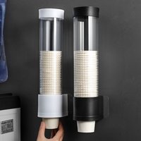 Water Dispenser Cup Holder Cup Container Disposable Paper Cup Dispenser Wall-mounted Plastic Paper Cup Frame Home Organizer