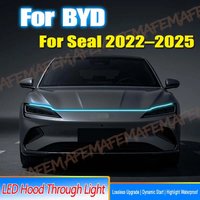 Car Engine Hood Decorative Light Bar Waterproof DRL LED Strip For BYD Seal 2022-2025 Daytime Running Light Start-Scan
