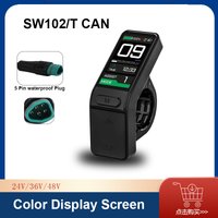Bike SW102/T CAN Protocol BaFang Mid Mounted Motor Color Display Screen 24V/36V/48V 5Pin Waterproof Plug,M Series CAN Protocols