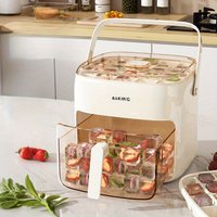 48-Cube Ice Maker with Easy Press Cap with Easy-press Lid Large Capacity Ice Cube Machine Reusable Food-grade Ice Cube Mold