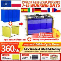 Nowa bateria LiFePO4 3.2V 360Ah, klasa A, ogniwo litowo-żelazowo-fosforanowe z urządzeniem do kompresji baterii, 10000 cykli, wyjątkowo łatwa w instalacji, wbudowany inteligentny BMS, DIY 12V/24V/48V,