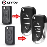 KEYYOU 1PCS CE0523 CE0536 Modified Car Key For Citroen C2 C4 C5 Berlingo Xsara Picasso For Peugeot 306 407 807 Partner VA2/HU83