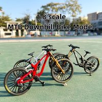 AliExpress NONE 1:8 DH downspeed mountain bike alloy model toy car, simulated suspension, multi-spoke wheels, bicycle ornament,home decoration