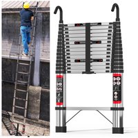 5m Telescopic Ladder Stainless Steel Convenient Extendable ,For Pulling Walls, Changing Light Bulbs,Repairing Roofs,RV image 4