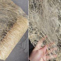 Handwoven Natural Hollow Out Beige Rattan Mesh Fabric Handmade DIY Vintage Textured Designer Craft Material Clothing Decoration