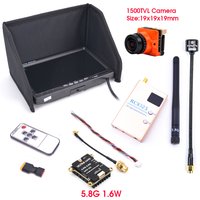 FPV Kit Combo System 1500TVL Camera 5.8G 1.6W 1600MW / 2.5W 2500M / 3W 64CH VTX RC832S RC832 7 inch LCD Monitor for Frame kit
