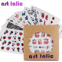 50 Sheets Mixed Designs Nail Stickers, Water Transfer Nail Art Decals DIY Decoration Beauty Tools