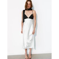 Summer New Arrival Women's Dress ZA2026 Collar V-neck Backless Scarf Belted Long Evening Gown High Waist Sleeveless Color Block