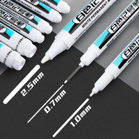3pcs White Marker Oily Waterproof Non-Fading,Advertising Greeting Card Tire Glass Highlighter Pen Can Not Be Erased