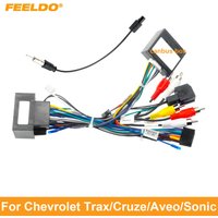 FEELDO Car 16pin Audio Wiring Harness With Reaview Wire For Chevrolet Trax/Cruze/Aveo/Sonic/For Buick Regal Stereo Wire Adapter