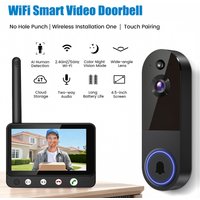 2.4G WiFi Video Doorbell 1080P Wireless Door Bell Smart Two Way Intercom Camera Human Detection HD Night Vision Ring Bell