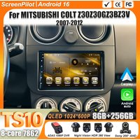 Android 16 pour MITSUBISHI COLT Z30Z30GZ3BZ3V 2007-2012 Autoradio 2 Din Lecteur multimédia vidéo Carplay Bluetooth Écran tactile