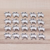 IFOCUS 20pcs/Lot Sheep Charms For DIY Jewelry Making Zinc Alloy 14x11mm/0.55x0.43inch