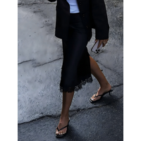 New spring and summer fashionable women's high-waist slim lace splicing skirt