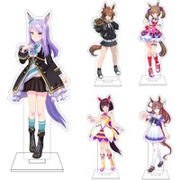 16CM Anime Uma Musume Pretty Derby Cosplay Acrylic Figure Stand Rice Shower Mihono Bourbon Manhattan Cafe Ornaments Gift