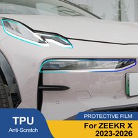 Premium TPU PPF for ZEEKR X 2023-2026 High-Gloss Smoke Black Pre-Cut Headlight Cover Anti-Scratch Protective Vinyl Wrap Kit