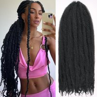 Marley Twist Braiding Hair 18/24 inch Afro Kinky Curly Crochet Braids 1/3/8 Packs Cuban Twist Crochet Braids Synthetic Hair