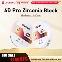 LODDEN Zirconia Block 4D PRO Multilayer Zirconia Disc 98mm 8 Layer Open System Vita 16 Colors For CAD/CAM Dental Lab Material