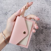 Trendy New Creative PU Leather Card Sleeve Women Keychain Decoration Small Card Bag Student Transit Card Holder