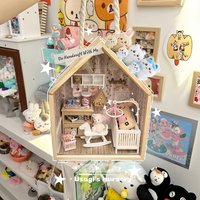 Acrylic Wooden House Toy Display Storage Box Dollhouse Renovation Special Use Hand Figure Organizer Drawer Style Opening