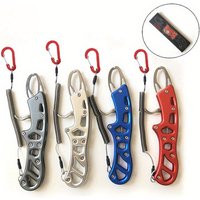 Lightweight Fish Lip Gripper, Corrosion Resistant Fishing Gripper with Safety Lanyard for Freshwater Saltwater