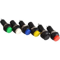 6pcs 12mm momentary button SPST ON/Off AC 250V/1.5A 125V/3A, versatile lock free mini round button