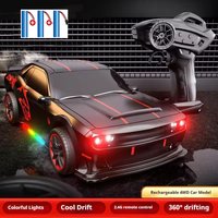 4WD RC Drift Car With LED Light 2.4G High Speed Remote Control Racing Car with LED Vehicle 1:24 Car Model Toy Gift for Boy Kids