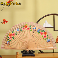 Hand Fan Antique Spanish Wooden Fan Traditional Classic Hand-painted Fan Colorful Decorative Folding Fan for Dancing