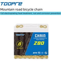 TOOPRE Mountain Bike Gold Chain Road Bike 8-Speed 9 10 11s Variable Speed Chain Fully Electroplated Rust Proof