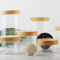 Pot en plastique transparent scellé Mars, pot en bois, emballage alimentaire, boîte à strass, thé, fruits secs, fleurs, l'horloge, 216.239., HI