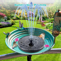 1.2W/1.4W Outdoor Solar Fountain with 6 Nozzle Suitable for Bird Bath Garden Fish Tank Pond Swimming Pool Garden Decoration