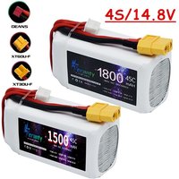 4S Lipo 14.8V Battery 1500mAh 1800mAh 45C With XT30 XT60 Deans T Plug For Drone RC FPV Airplane Helicopter Car Racing Hobby
