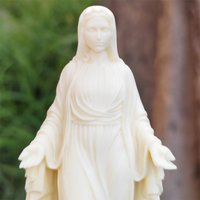 1Pc White Resin Virgin Mary Figurine, Virgin Mary Craft Ornament, Creative Decoration Display Piece
