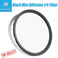 37-82mm Black Diffusion Mist 1/4 Filter ARTCISE Dreamy Soft Cinematic Effect Filter Cleaning Cloth for Video PortraitPhotography