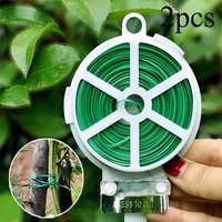 2pcs Twisted Belt, Green Garden Plant Tie With Cutting Machine For Gardening And Office Institutions, Family