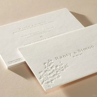 Custom Embossed Business Cards (200pcs) - 500gsm Cotton Paper, Elegant Texture for Brand Promotion