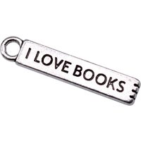 20pcs/lot I Love Books Charms For Jewelry Making Materials