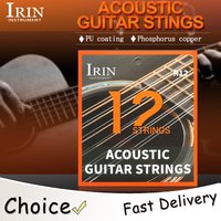 IRIN R12 12-String Folk Guitar Strings in Phosphor Bronze With PU Coating Acoustic Guitar Strings Folk Guitar Accessories