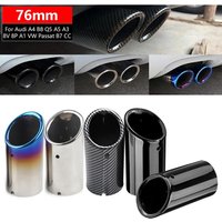Stainless Steel Car Exhaust Pipe Muffler Tip Tailpipe Exhaust Muffler For Audi A4 B8 Q5 A5 A3 8V 8P A1 VW Passat B7 CC Tiguan