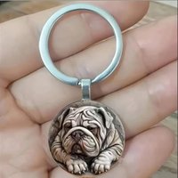 English Bulldog Keychain Perfect Birthday or Holiday Gift for Dog Lovers