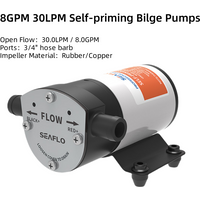SEAFLO Motor boat bilge pump 12V automatic drainage pump large flow yacht centrifugal impeller self-priming pump